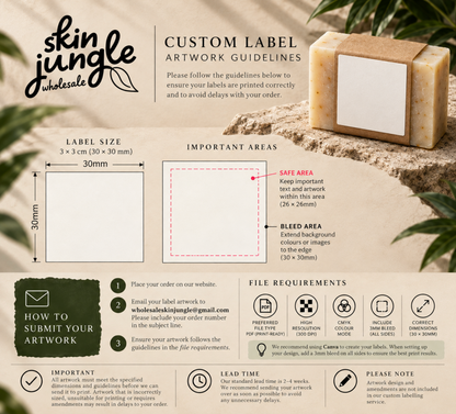 White Label Tattoo Aftercare Soap Bar - Shea Butter Soap Bar